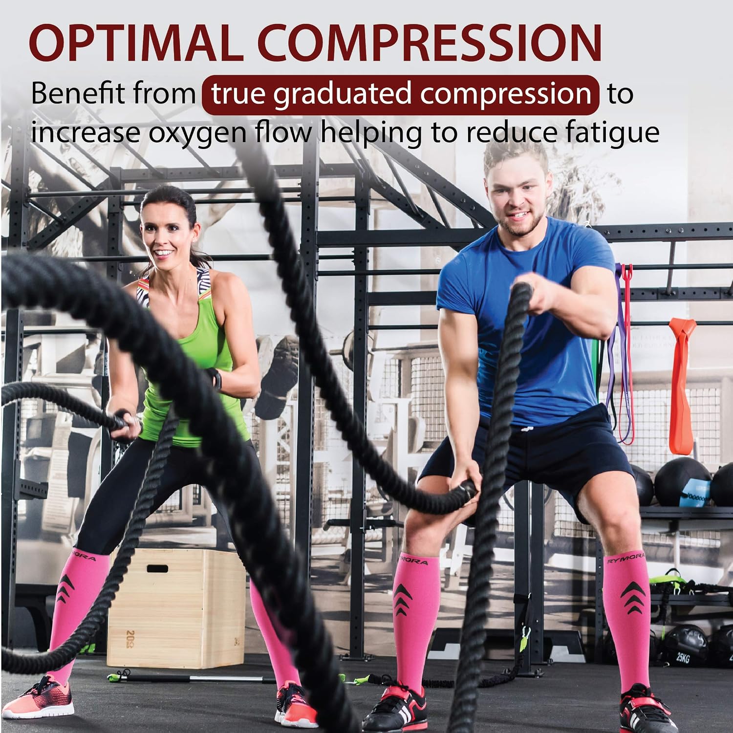 Detalle 2 de Compression Socks for Men and Women – for Sports, Running, Flying, Work & More