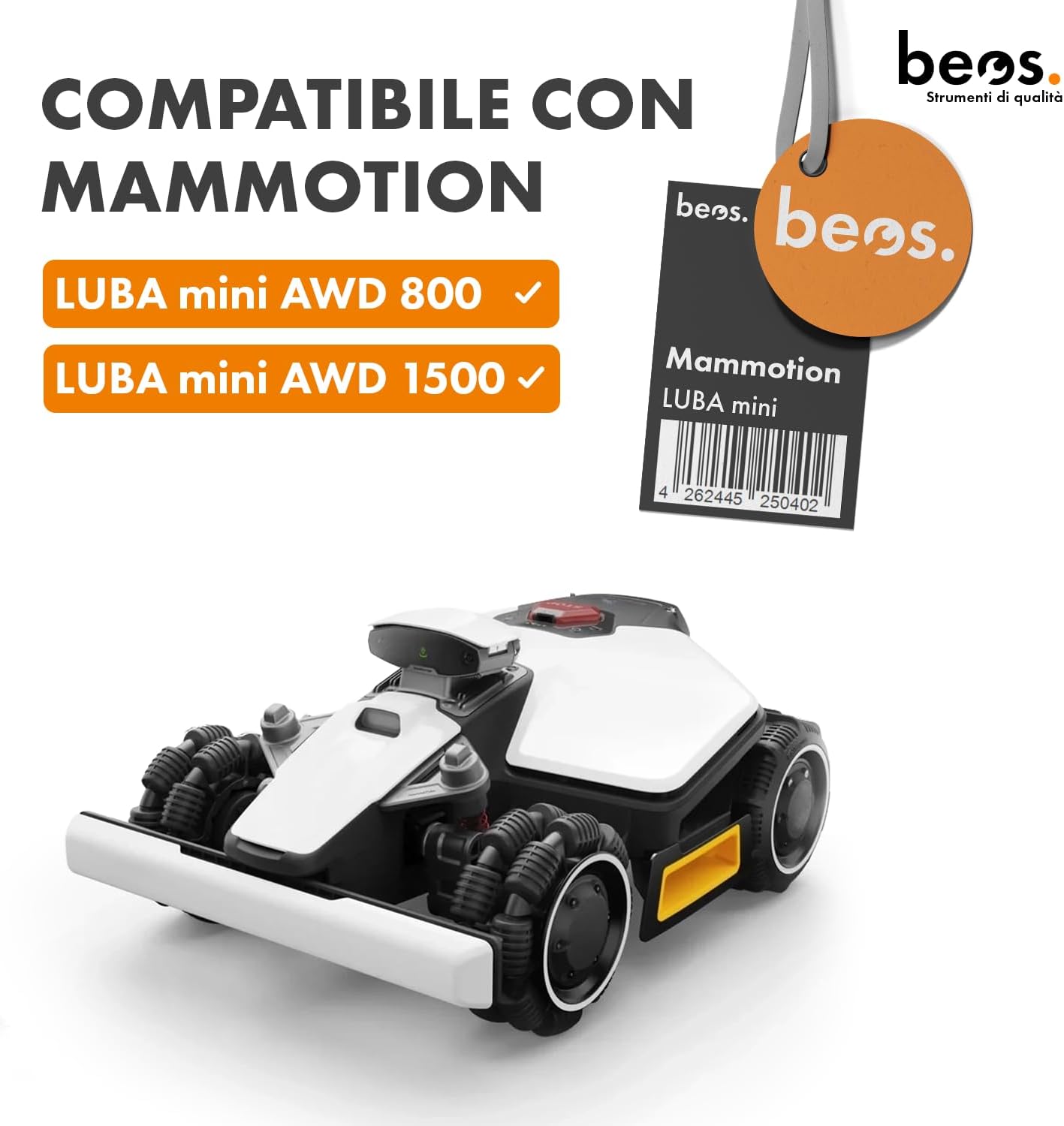 Thumbnail 1 de BEOS Dischi di taglio premium per robot tosaerba (compatibili Mammotion LUBA Mini) con vassoio per 8 lame, Ø 172 mm