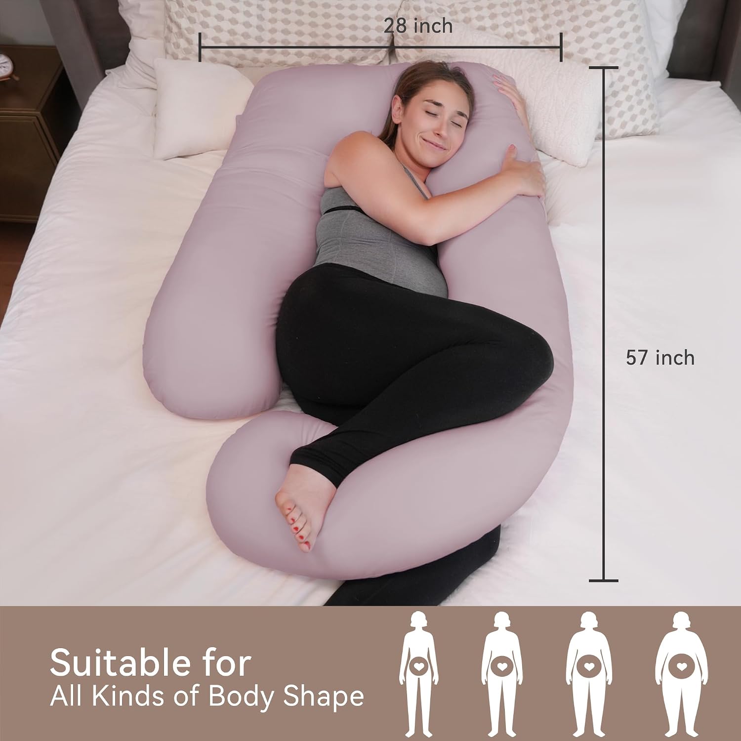 Thumbnail 3 de PinkFoggie Cooling Pregnancy Pillow 57 Inch