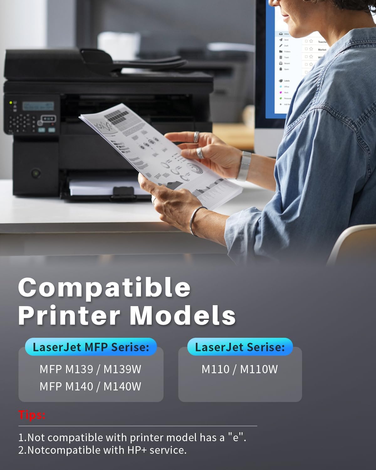 Thumbnail 1 de Toner compatibile HP 142A nero con chip per HP LaserJet MFP M140/M110/M139 (W1420A) – 1 nero