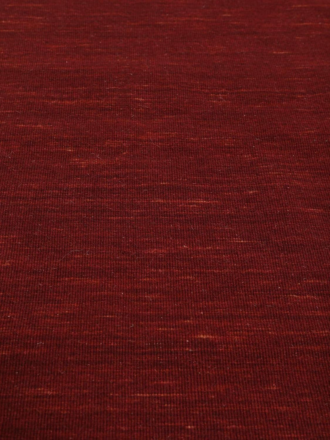 Detalle 1 de RugVista Handloom flat Kilim Rug, 200 x 300 cm, Dark Red, Wool and Cotton