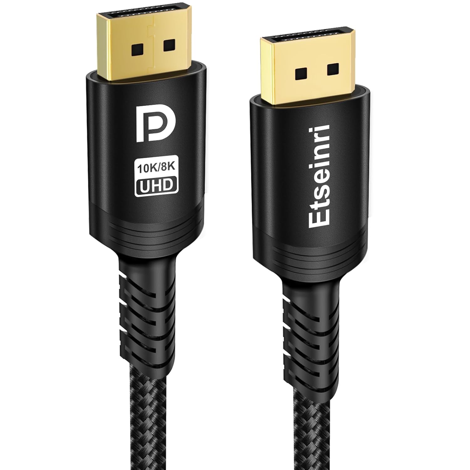 Detalle de Etseinri DisplayPort Cable 240Hz 2M — DP to DP, 8K/4K High-Performance Cable