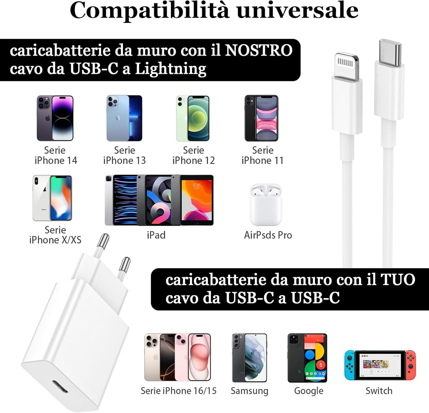 Thumbnail 6 de BSTOEM Caricatore 20 W USB-C 2pz