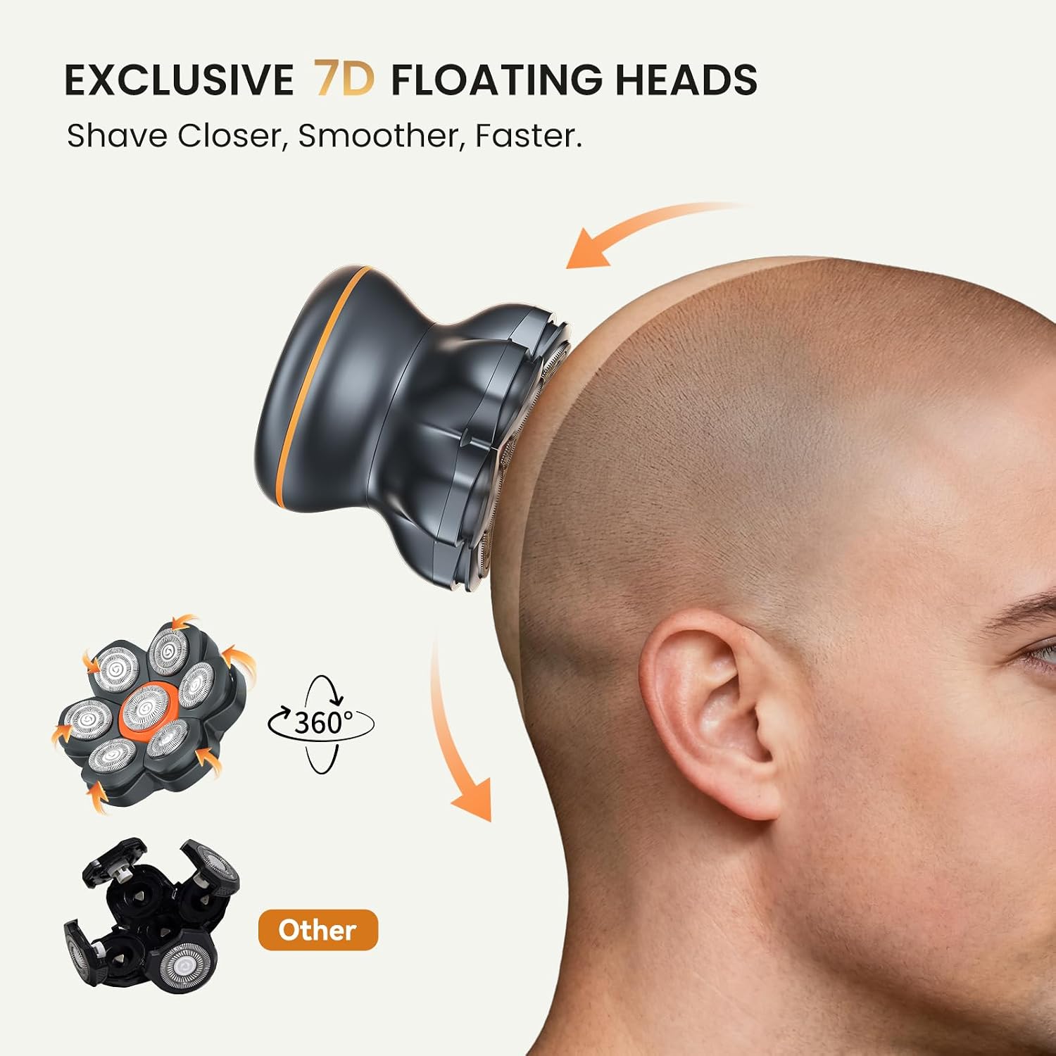 Thumbnail 1 de Maxgroom Head Shavers for Men (7D Waterproof) – Electric Head Shaver for Bald Men with Flexible Blade and Type-C Charging