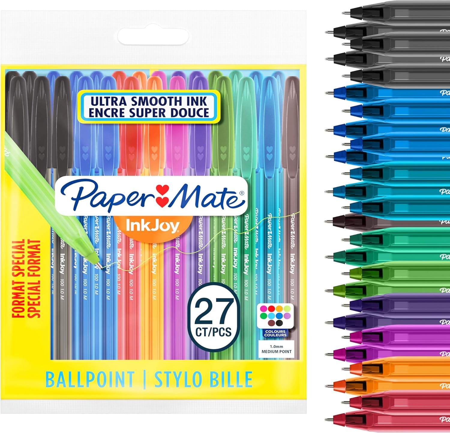 Paper Mate InkJoy 100ST penne a sfera 1,0 mm — 27 pezzi ✏️