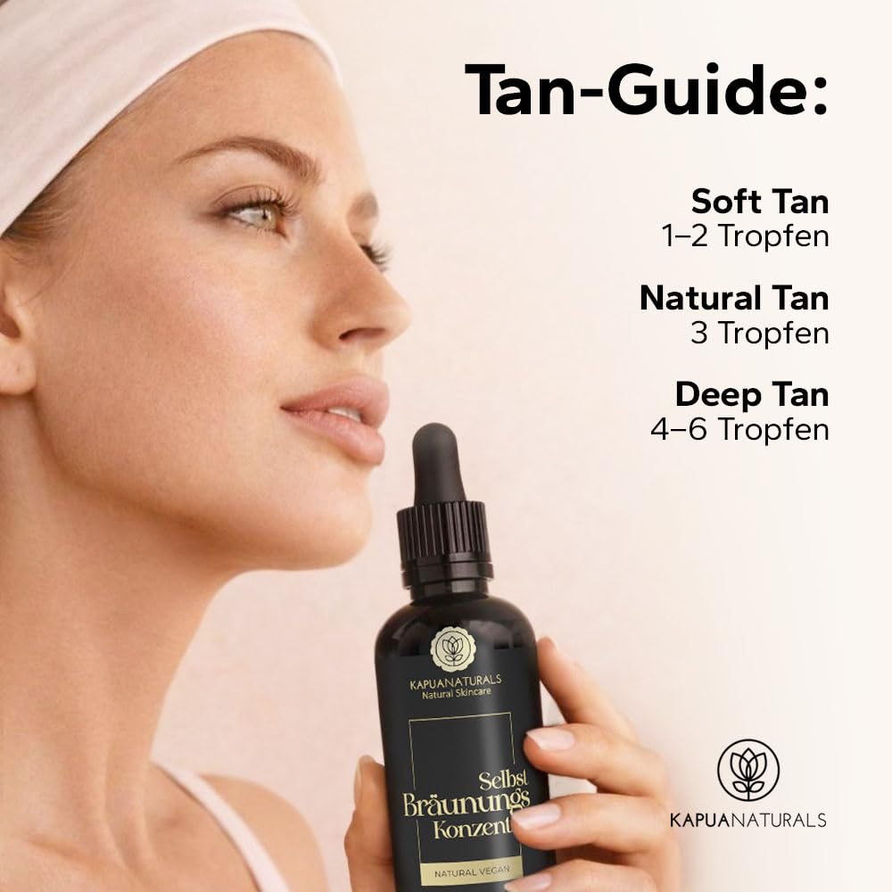 Detalle de Selbstbräuner Gesicht • Self Tanning Drops – 30 ml Konzentrat mit TAN&CARE SYSTEM