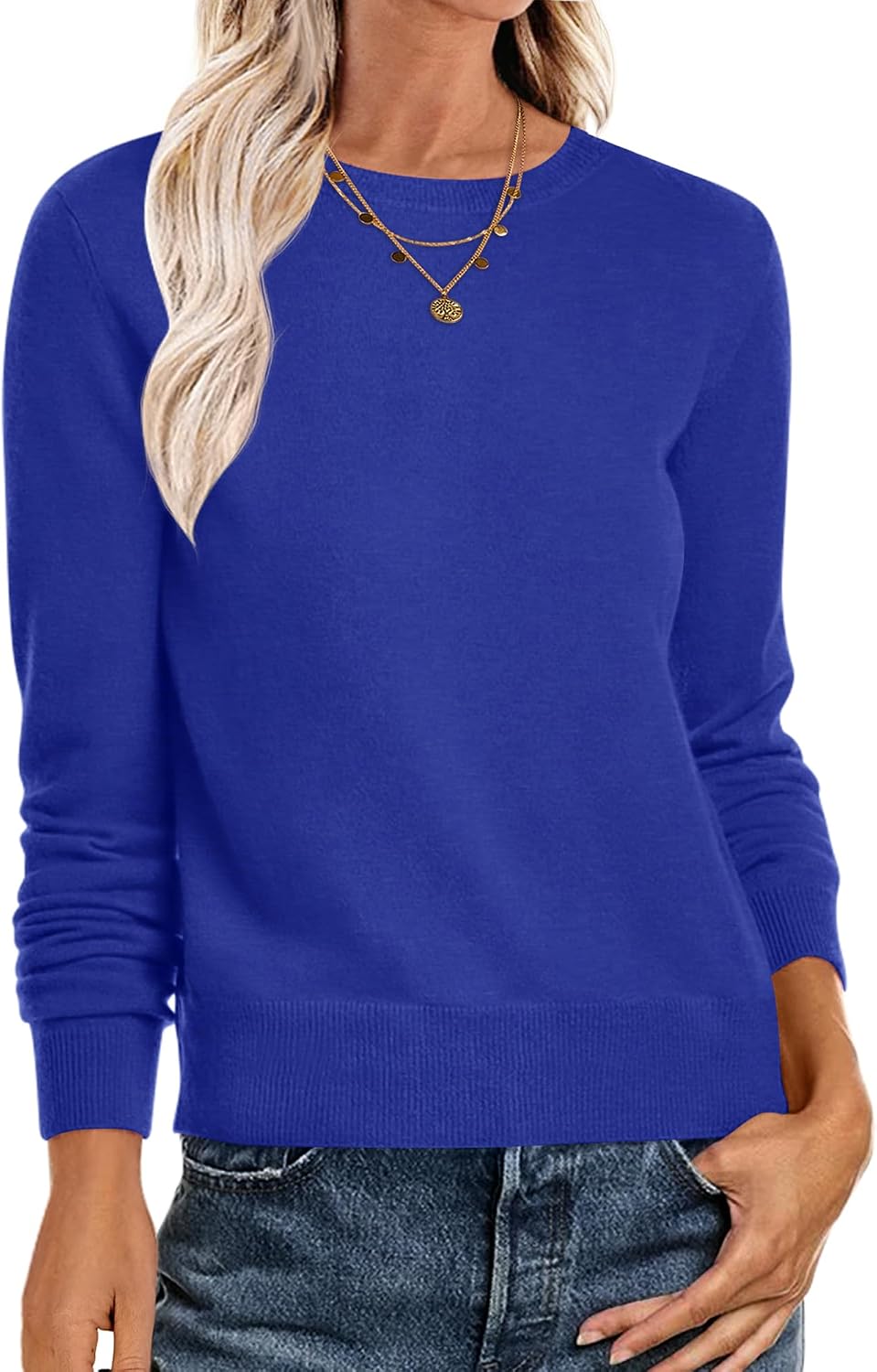 Detalle de ANRABESS Sweater Lightweight Long Sleeve Pullover
