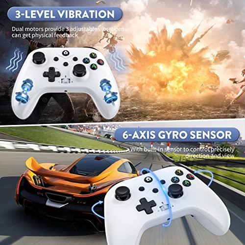 Detalle de Dinosoo Wireless Controller für Xbox Series X|S, Xbox One und PC – Vielseitige 2,4-GHz-Verbindung