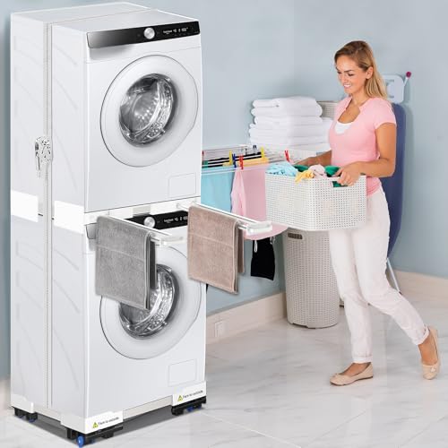 Detalle 2 de NIUXX Kit apilar lavadora y secadora - con 4 tubos extensibles