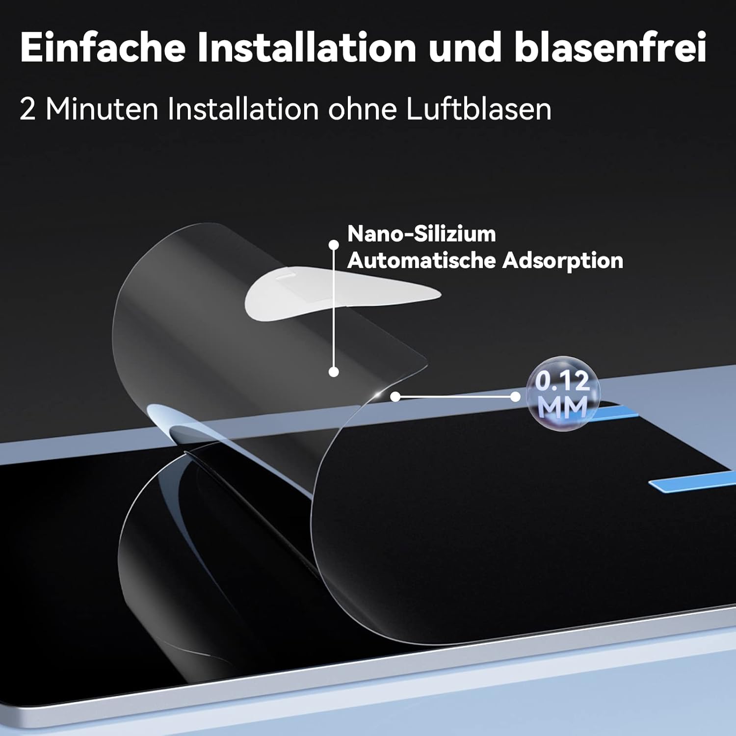 Thumbnail 5 de [2 Stück] Like Paper Folie für iPad Pro 12,9 Zoll (2022/2021/2020/2018) – matte Papier-Displayschutzfolie