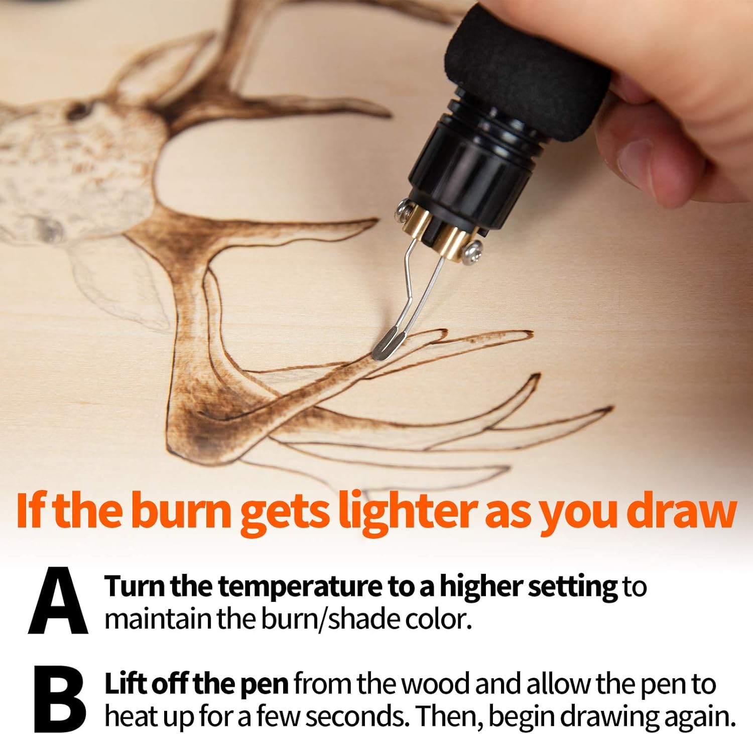 Thumbnail 2 de YIHUA 939-II Brandmalerei Stift – Holzgravur-Bastelset mit einstellbarer Temperatur (EU-Plug)
