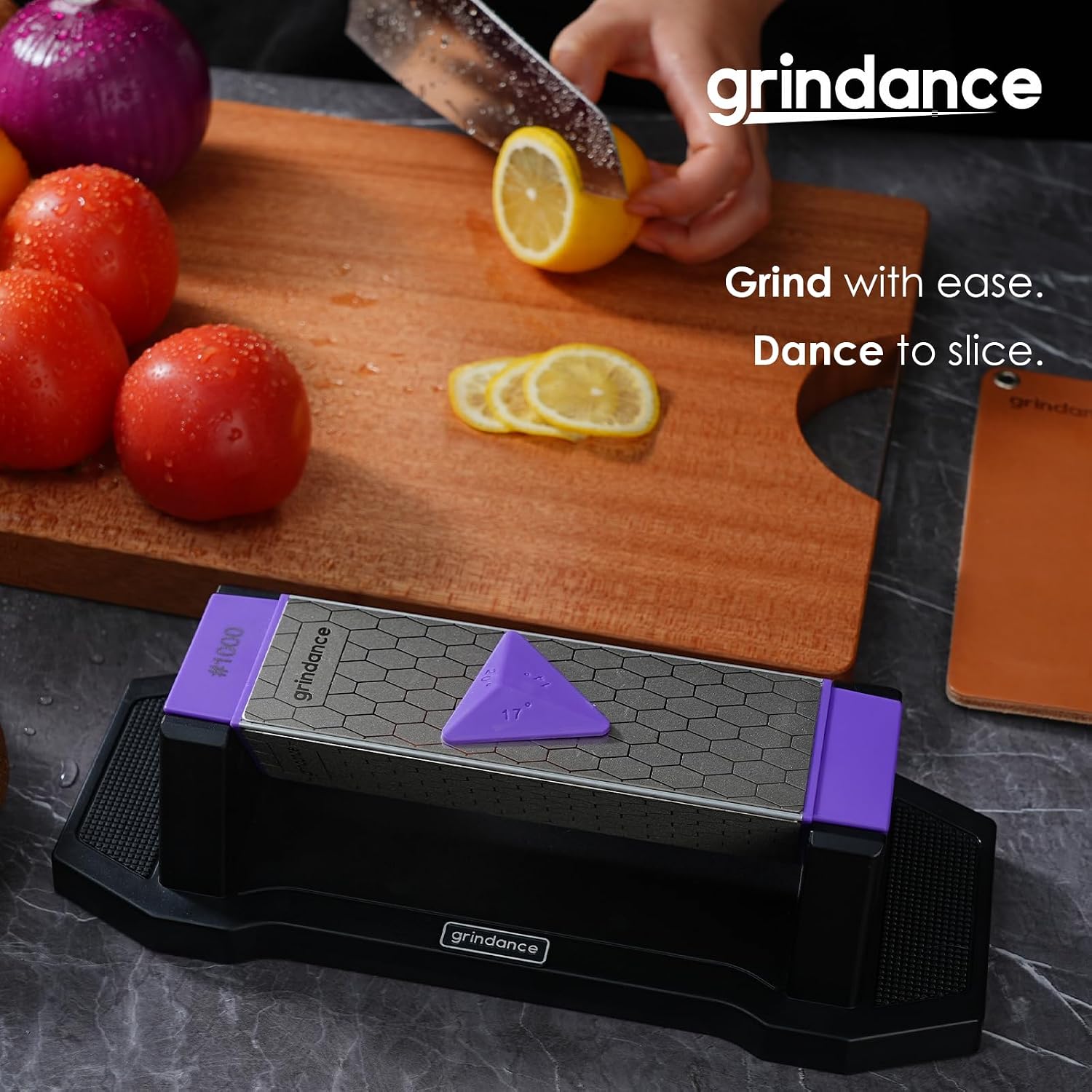 Thumbnail 3 de Grindance 3-Sided Diamond Sharpening Stone, 400/1000/8000 Grit with Angle Guide