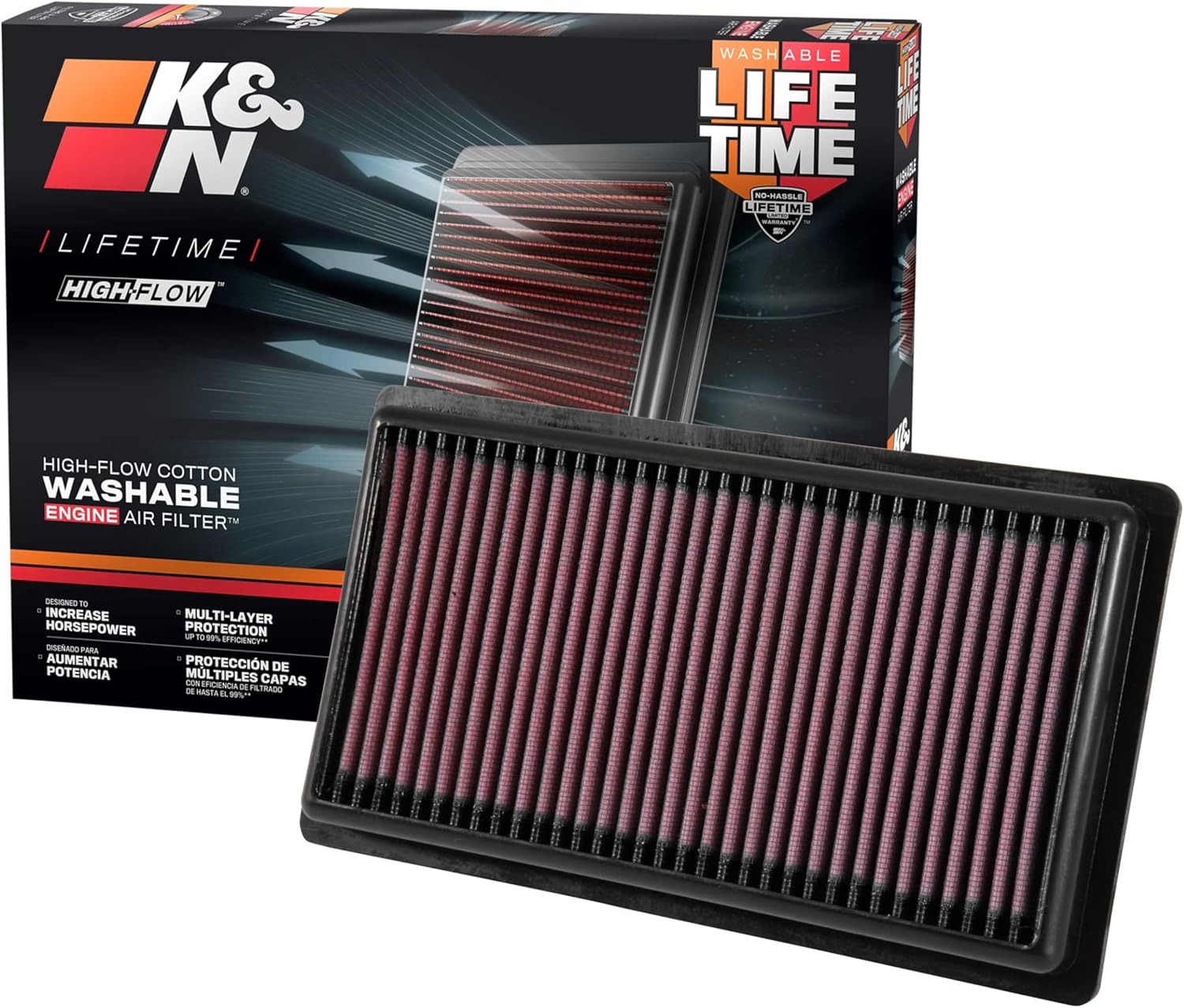Detalle de K&N 33-3080 Motorluftfilter Hochleistung