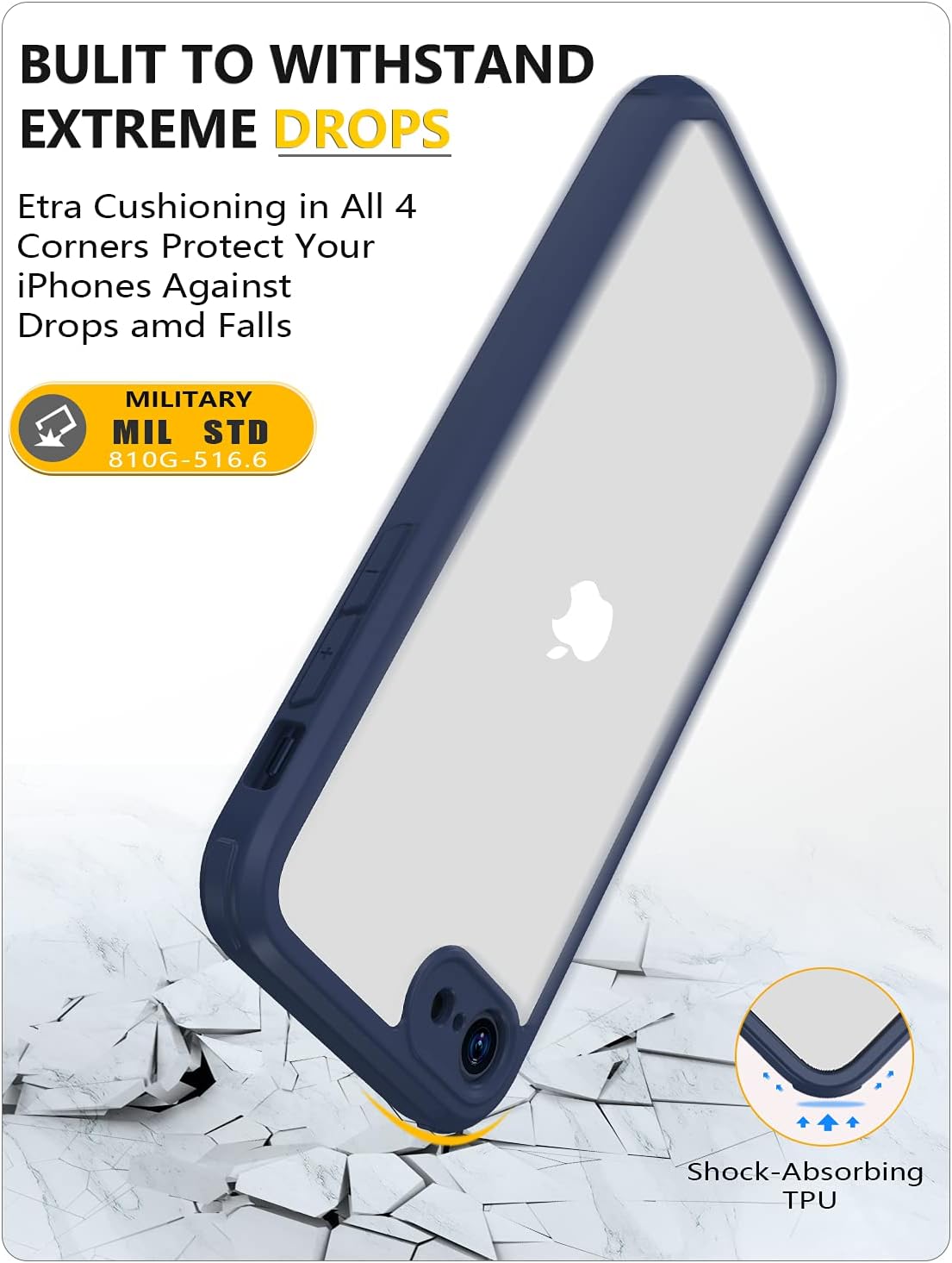 Detalle de Miracase iPhone case 360° shockproof