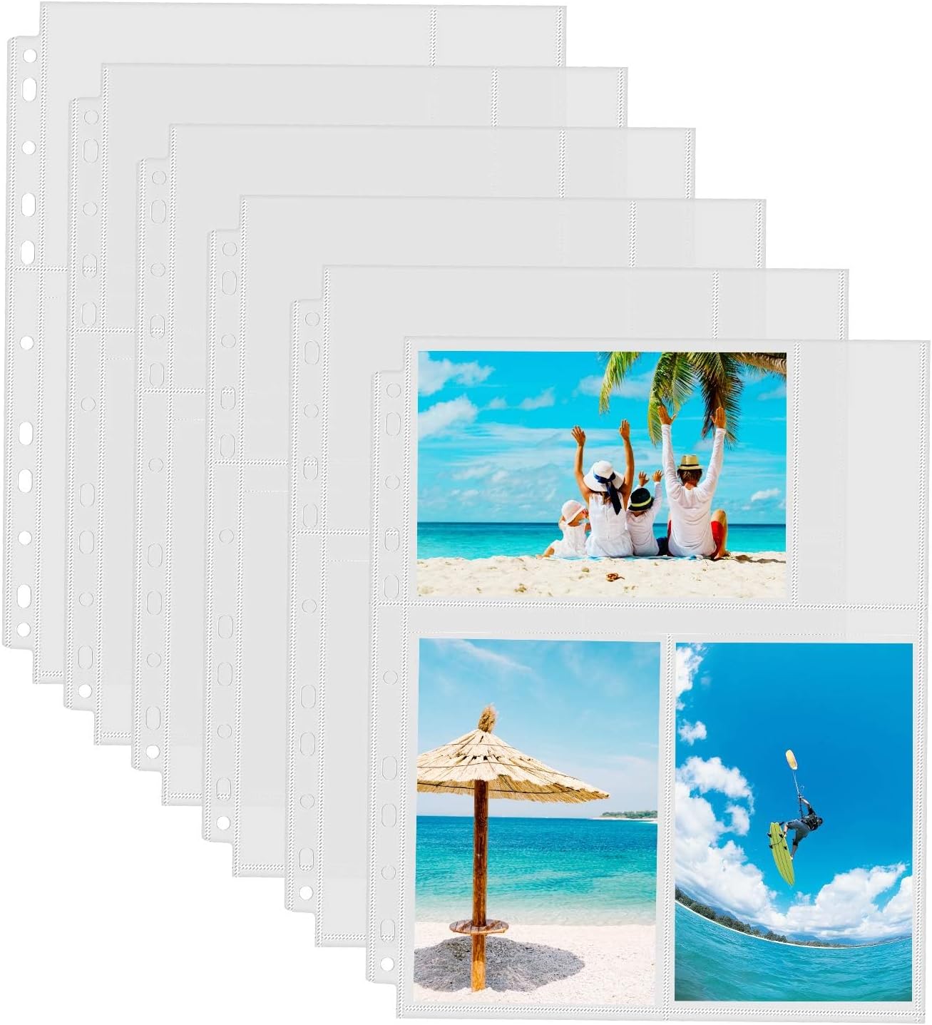 Detalle de Sooez 4x6 Photo Sleeves, 30-Pack, Acid-Free 3-Ring Binder Pages