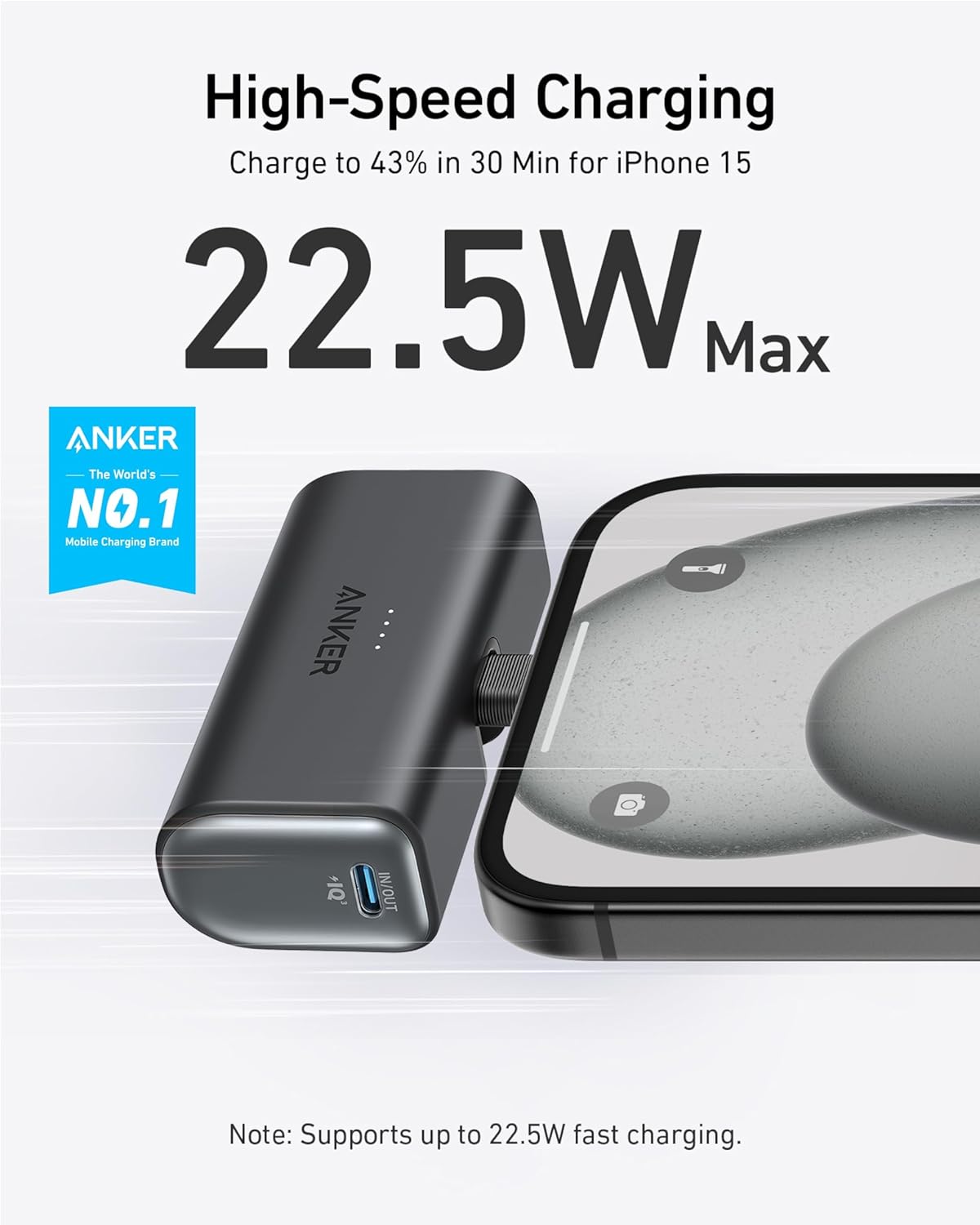 Detalle 2 de Anker Nano Power Bank 5000 mAh 22,5 W