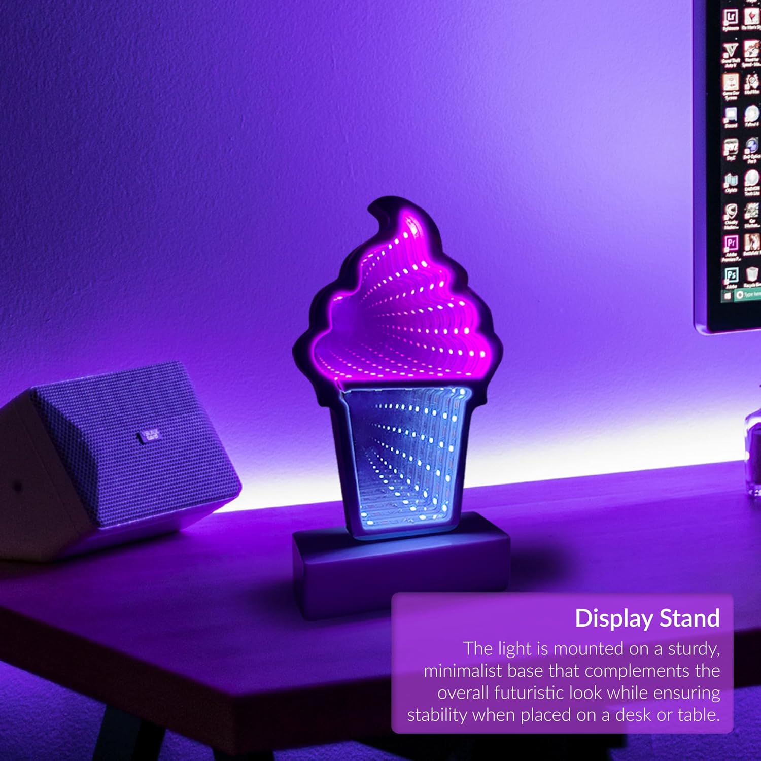 Thumbnail 2 de Gleneagles Ice Cream Infinity Light – LED neon sign for a gaming room
