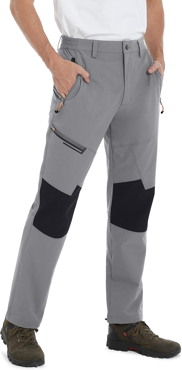 Detalle 2 de EKLENTSON Men's Trousers: Lightweight Quick Dry Hiking Trousers with 4 Zip Pockets
