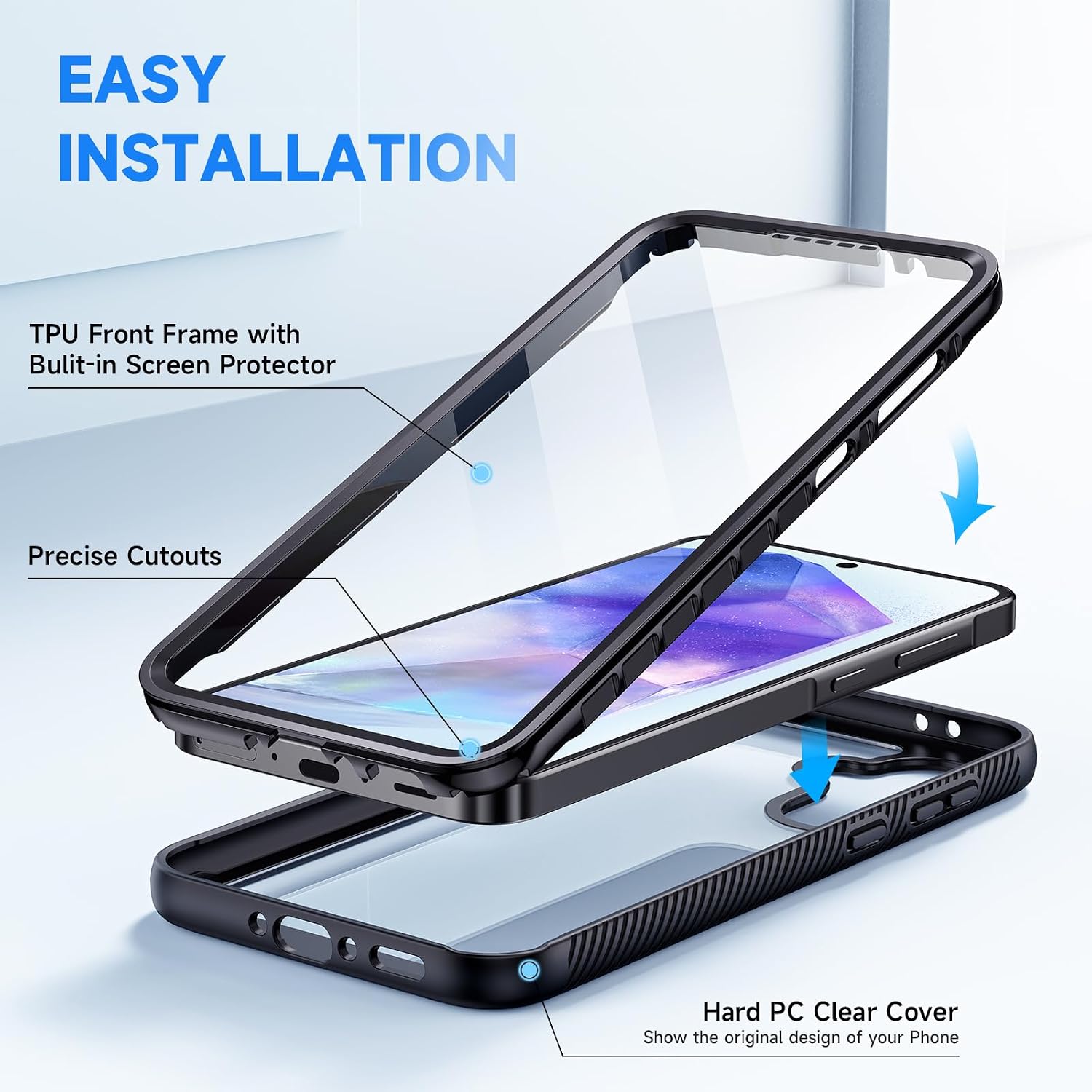 Detalle 2 de Samsung A56/A36 shockproof case with protector