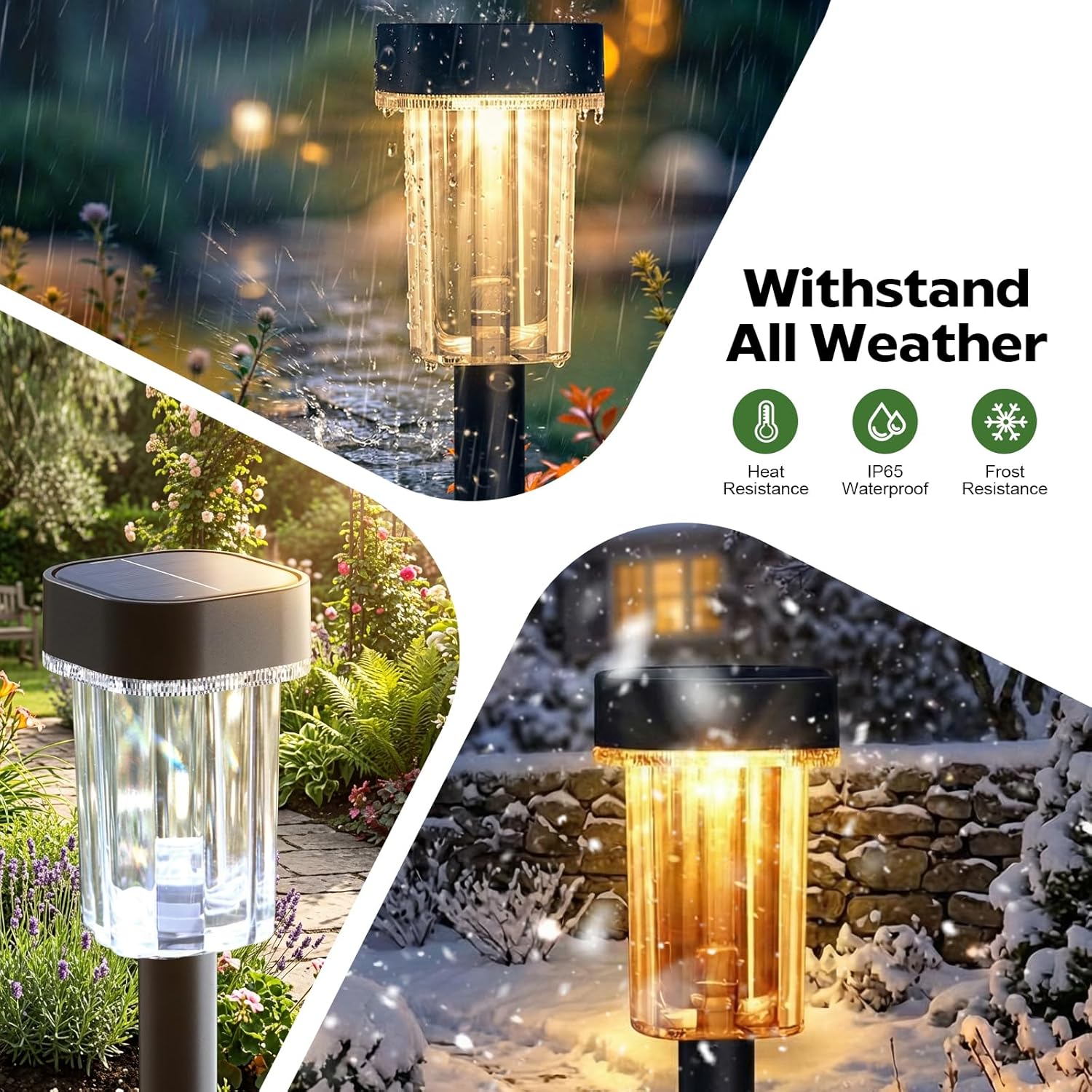 Thumbnail 4 de Auting Solarlampen für Außen Garten – 4er Set Warmweiß LED Gartenleuchten, IP65