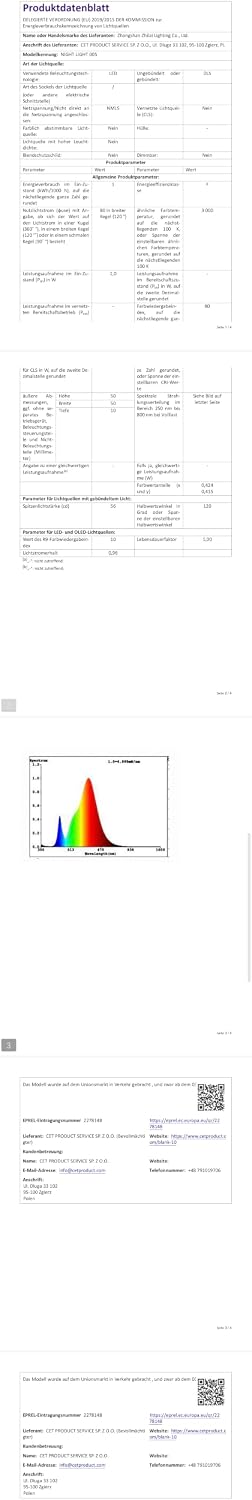 Thumbnail 6 de JandCase Nachtlicht Steckdose mit Dämmerungssensor – 3000K Warmweiß, 0–100 lm, Typ F 2-polig