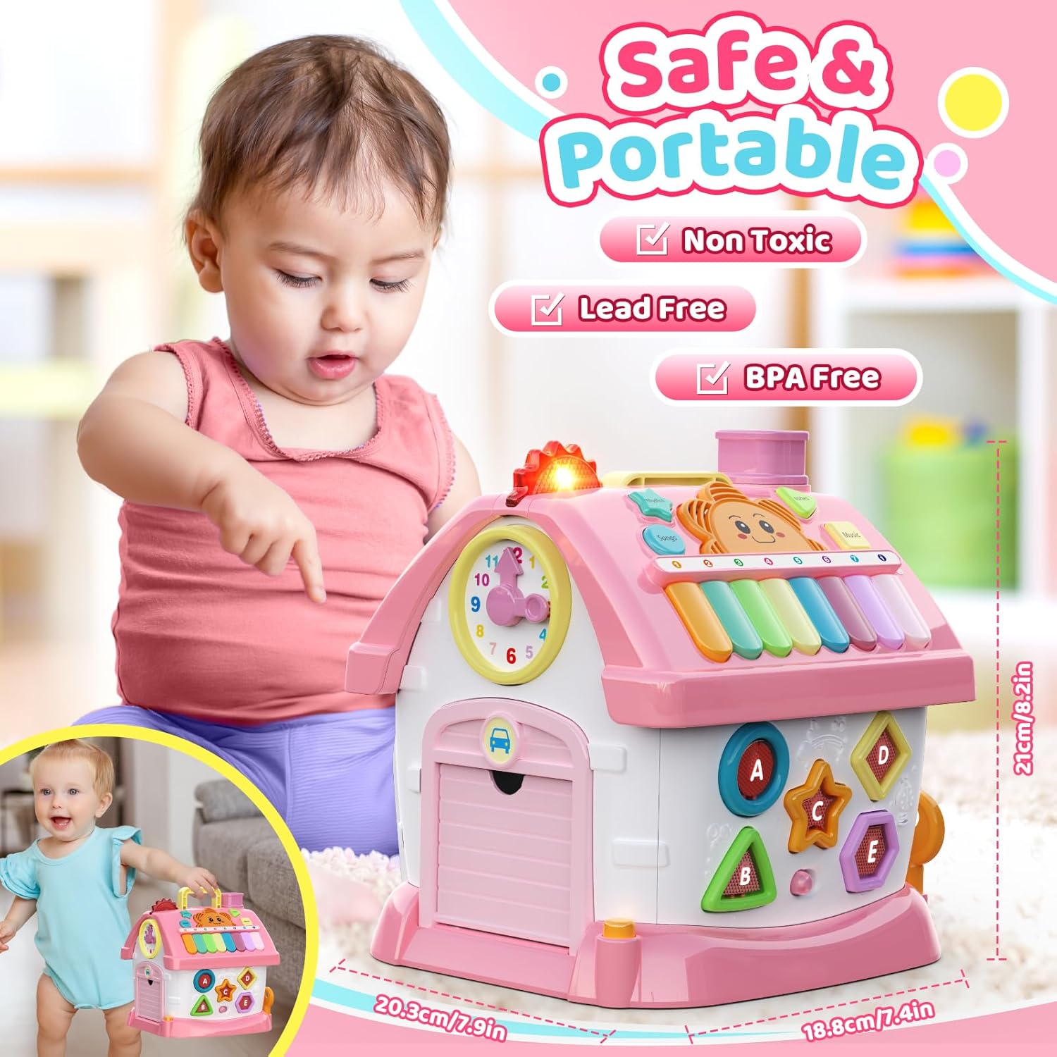 Thumbnail 5 de Montessori 6-in-1 Activity House for 1 Year Olds