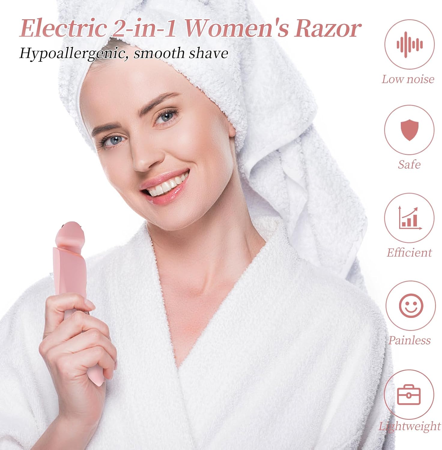 Detalle de yusvwkj Lady Shaver for Women 2 in 1 electric razor 🪪