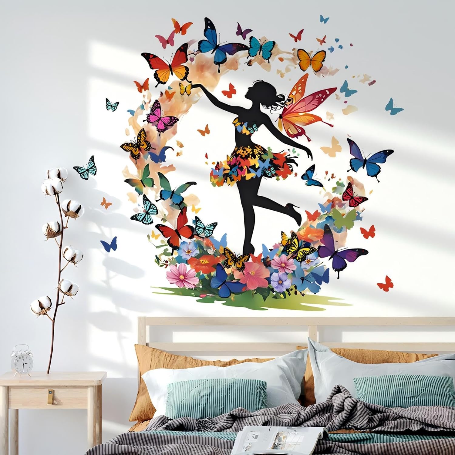 Thumbnail 6 de Butterfly Girl Wall Stickers – Swans Flower Princess Decor for Nurseries and Bedrooms