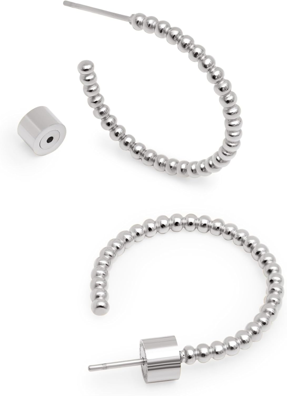Detalle de SINGULARU Pebble Dots M pendientes de acero 👩🎤