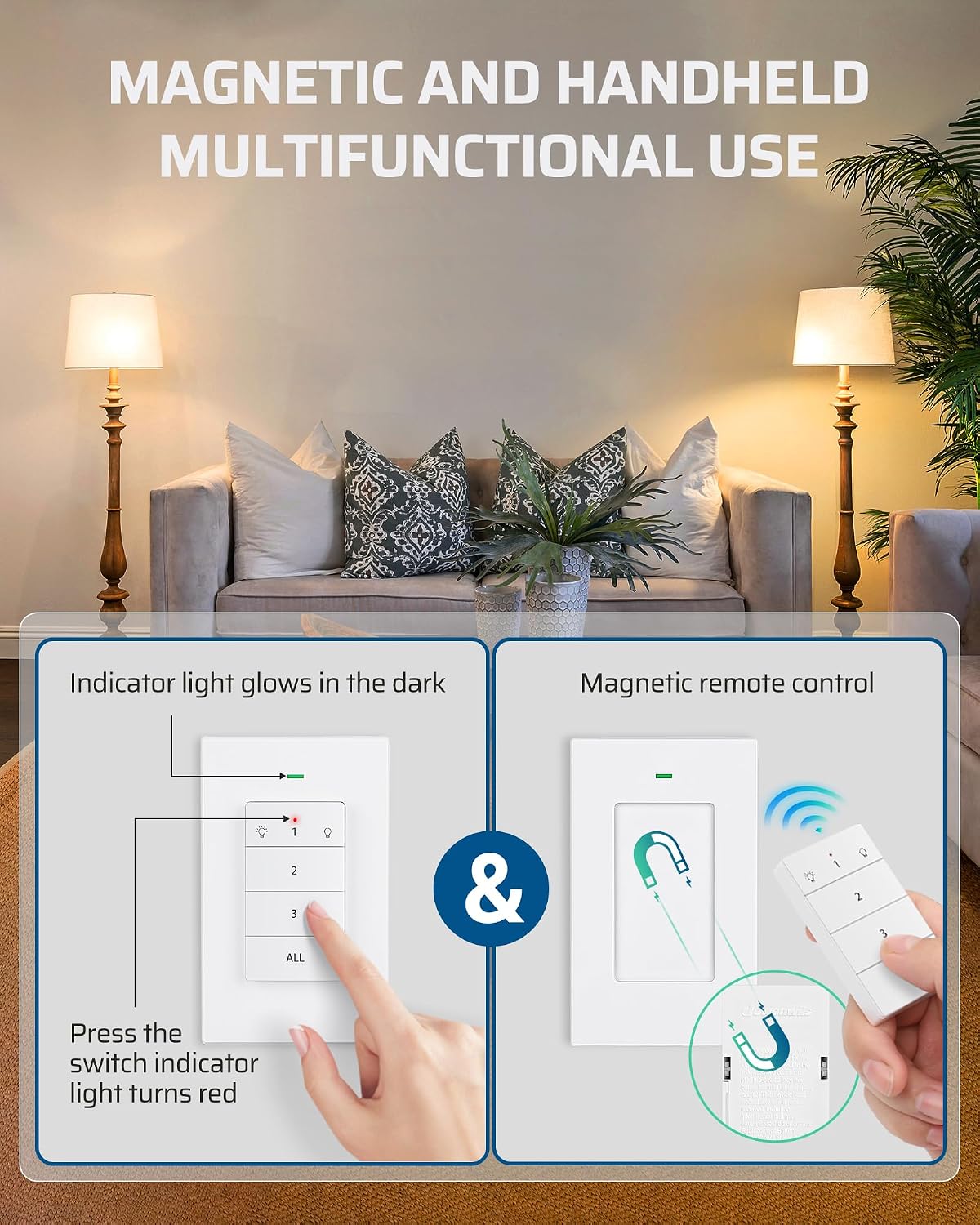 Detalle 2 de DEWENWILS Wireless Remote Control Sockets 13A 3120W