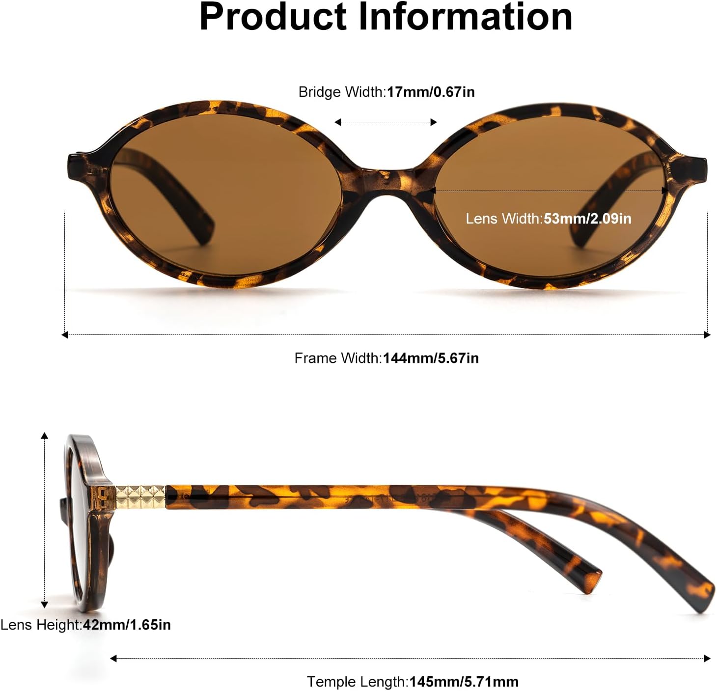 Thumbnail 4 de ViewJoy Retro Oval Sunglasses for Women: Vintage 90s Y2K Vibe, Lightweight UV400 Protection