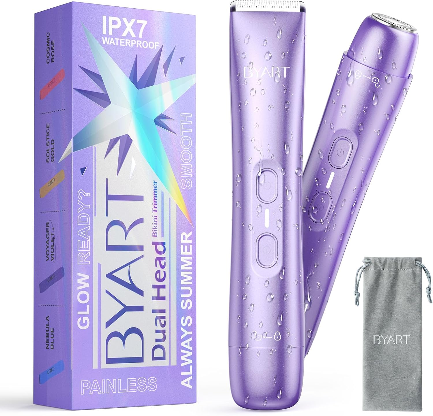 Detalle de BYART Dual Head Electric Shaver IPX7 🪒