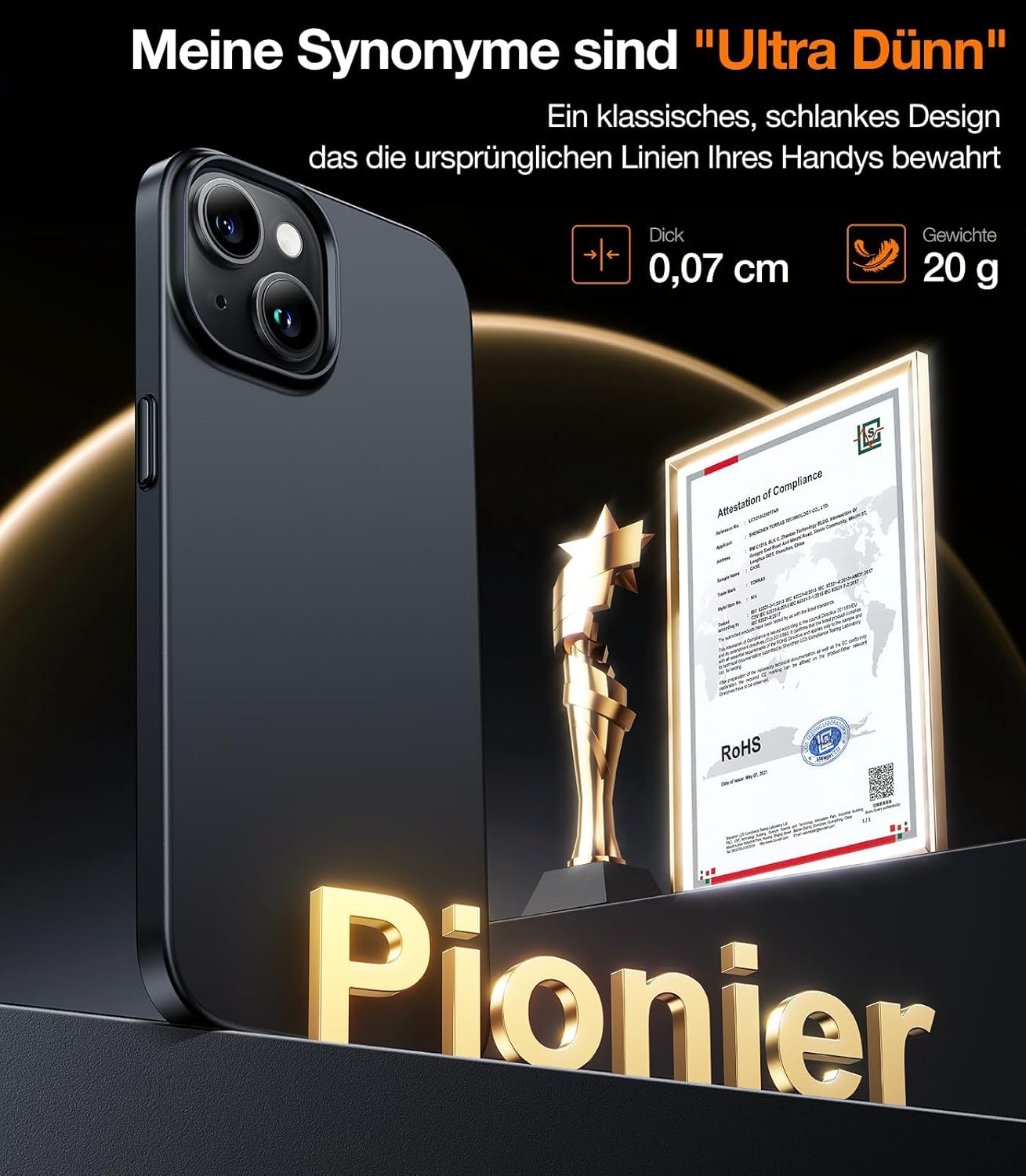 Thumbnail 6 de TORRAS Dr. Ultra Dünn 2024 für iPhone 15 – MagSafe Hülle mit starkem Magnetismus, Samtgriff & Kratzfestigkeit