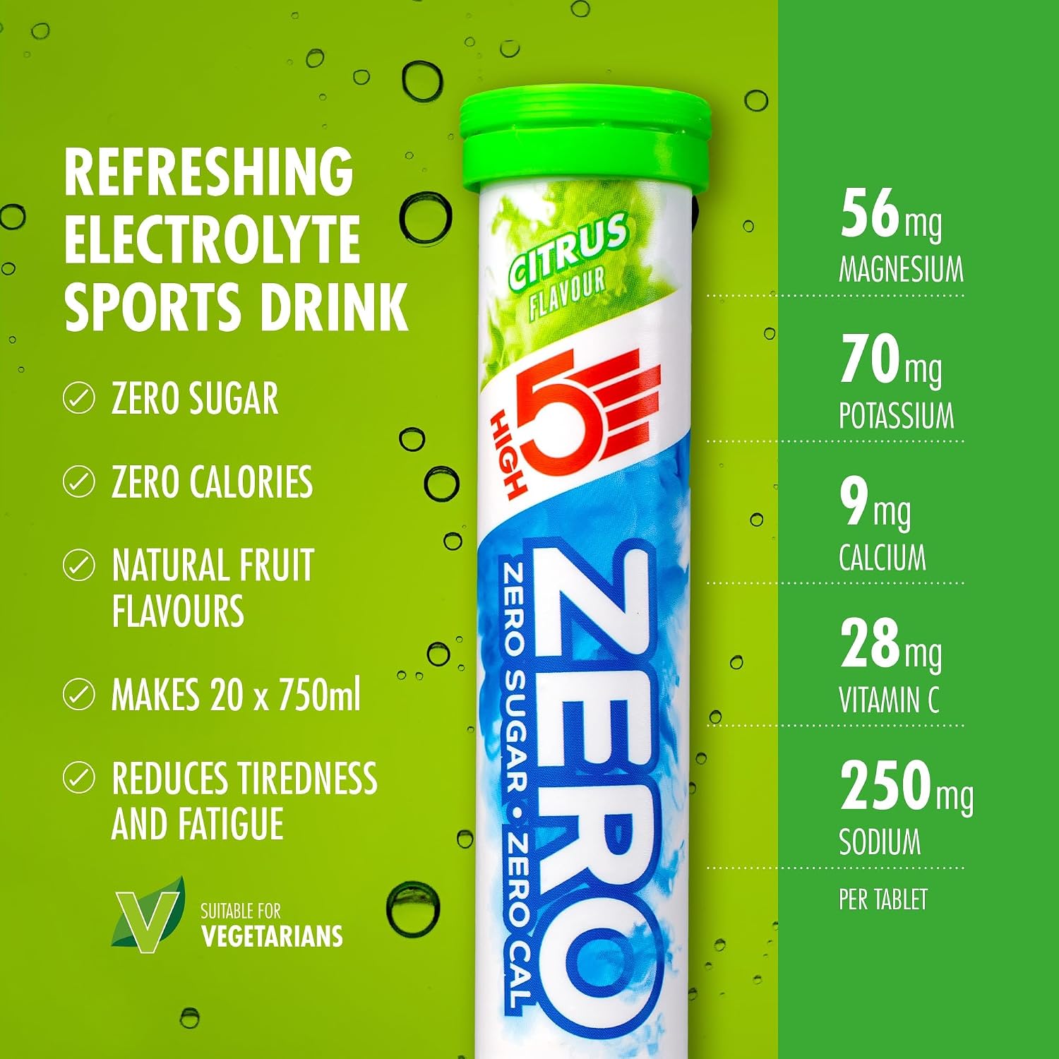 Thumbnail 2 de HIGH5 Zero Electrolyte Hydration Tablets, Mixed Flavours (60 Tablets)