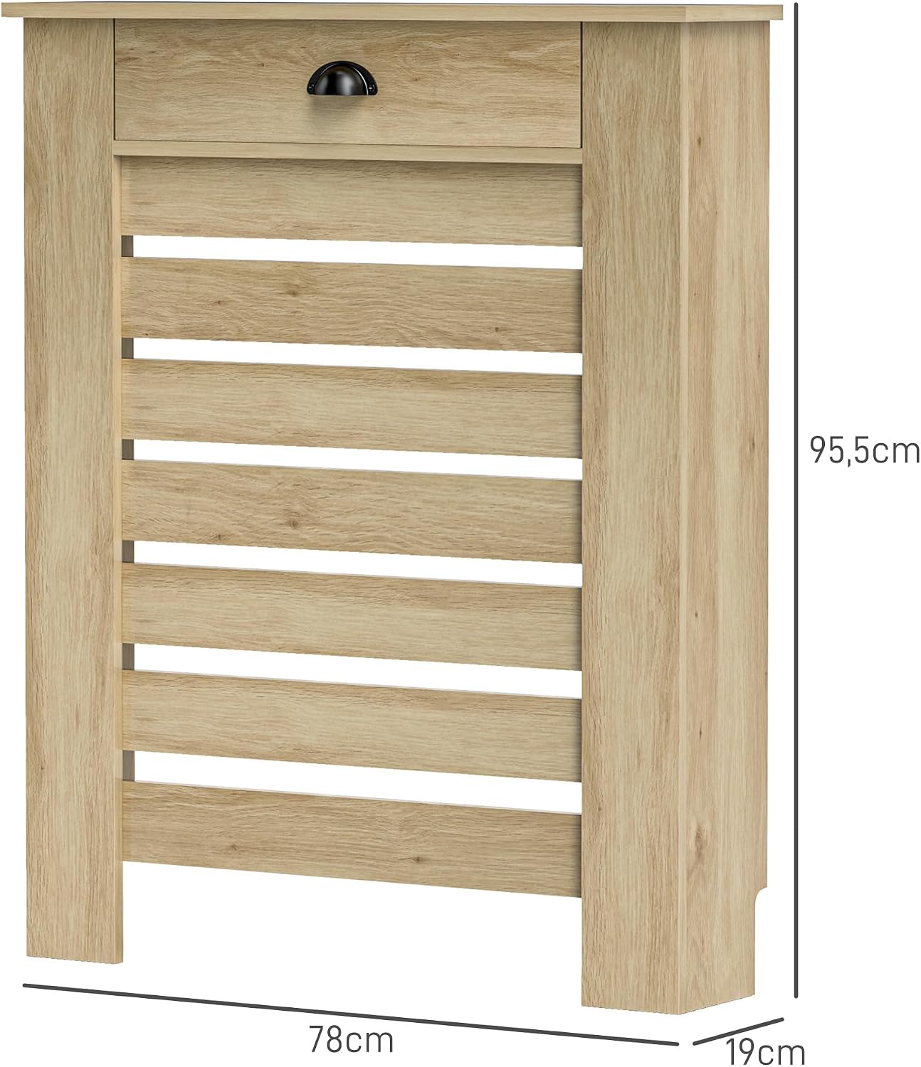 Thumbnail 6 de HOMCOM Cubre Radiadores con Cajón 78x19x95,5 cm
