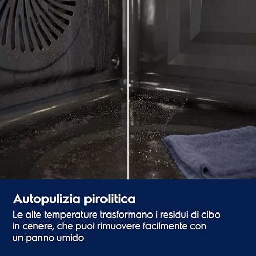 Detalle 2 de Electrolux LOH4P06K: forno multifunzione pirolitico da 72 L, pulizia automatica e cottura uniforme