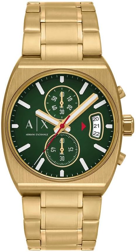 Detalle de Armani Exchange Herren-Uhr: Quarz-Chronograph, 40 mm Gehäuse, Edelstahlarmband