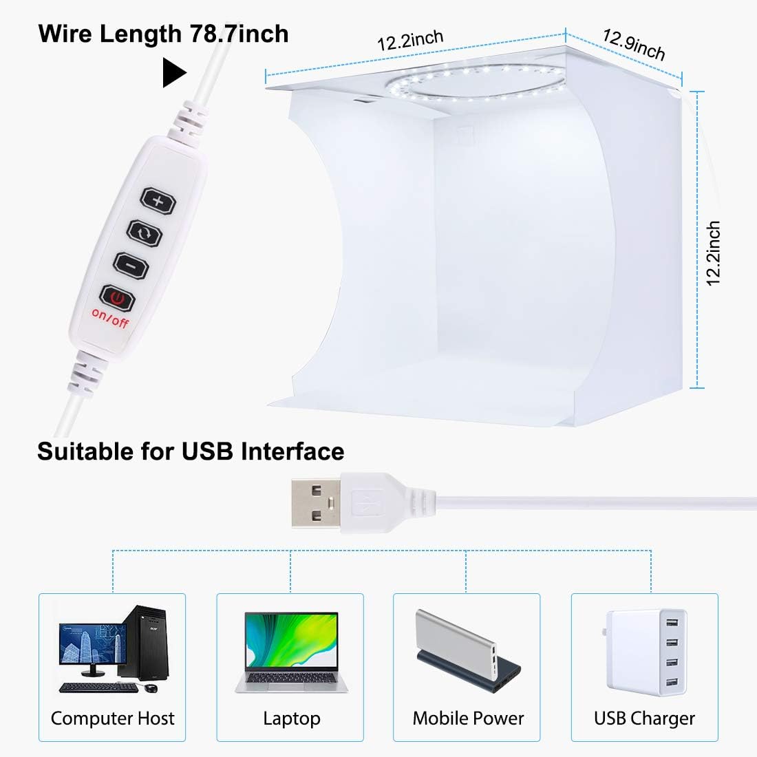Thumbnail 6 de PULUZ Fotostudio Ringlicht Lichtzelt Set mit 128 LED