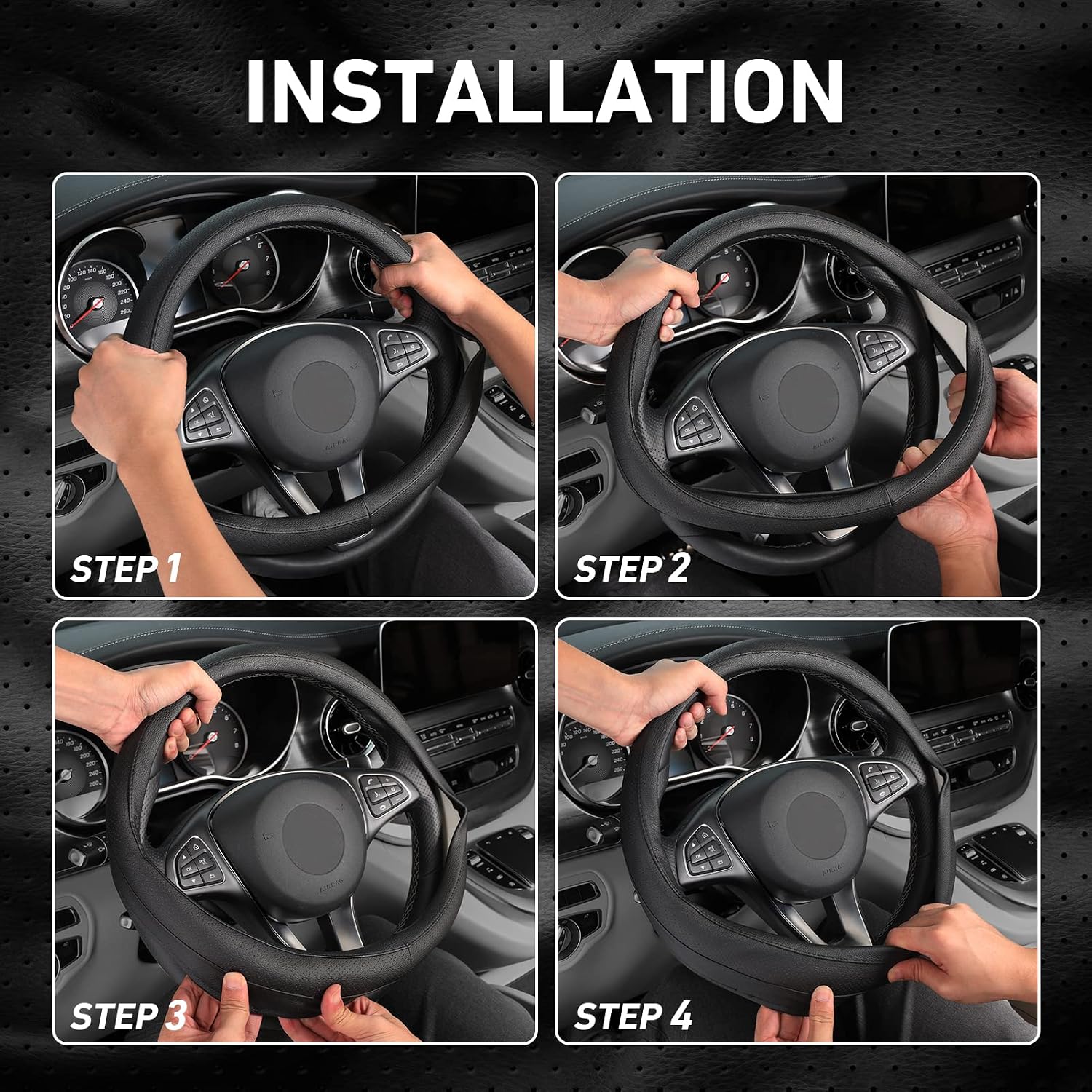 Detalle 1 de SEG Direct steering wheel cover, 37–39 cm
