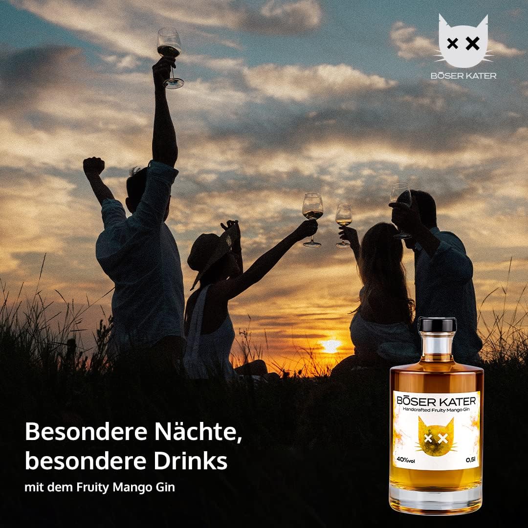 Thumbnail 5 de BÖSER KATER Fruity Mango Gin – Handgemachter Mango-Gin, 0,5 l, 40% Vol.