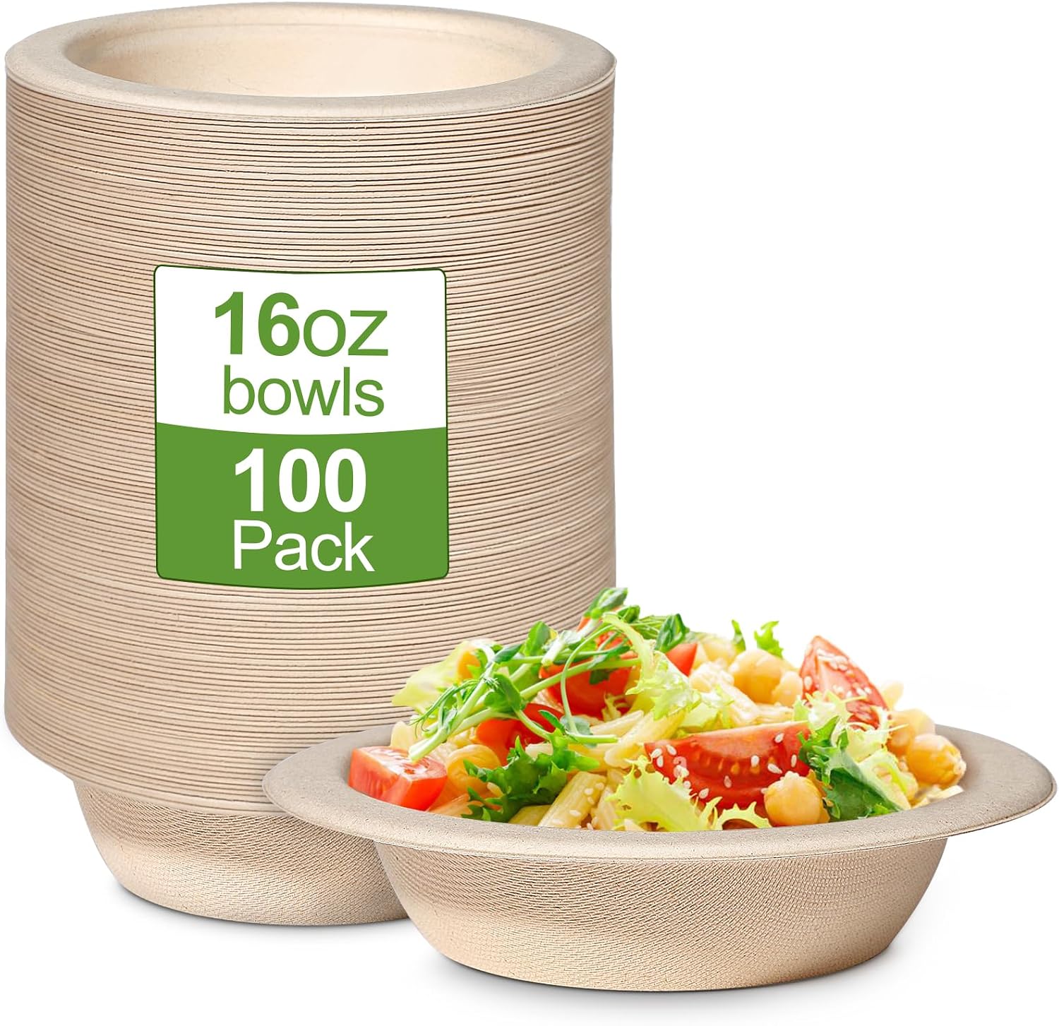 GREENESAGE 16oz Sugarcane Bowls Eco-friendly