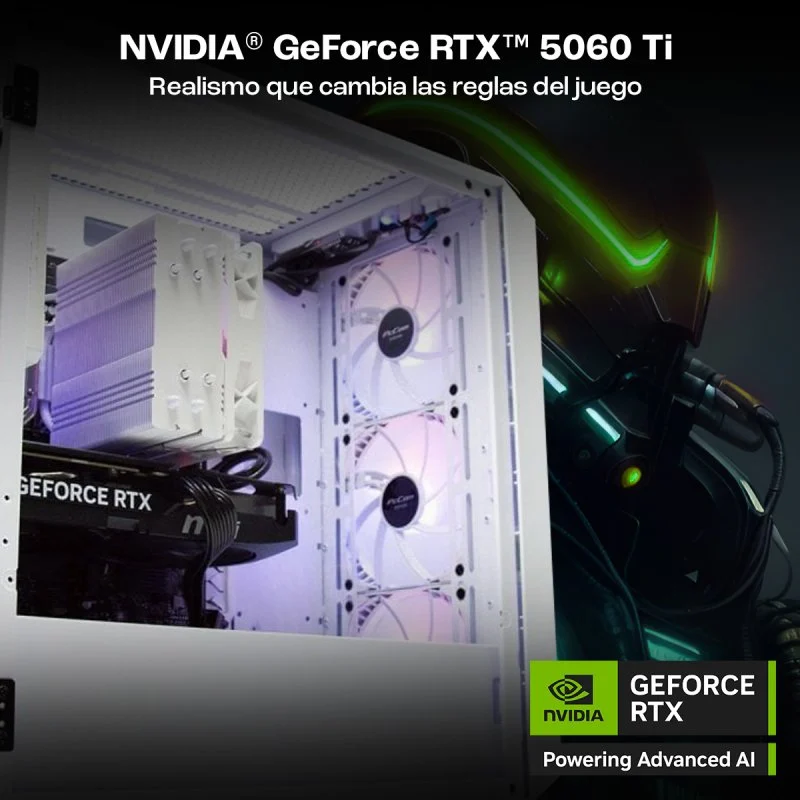 Detalle de PcCom Ready: Intel Core i5-12400F, 32 GB, 1 TB SSD y RTX 5060 Ti 16 GB — PC gaming optimizado