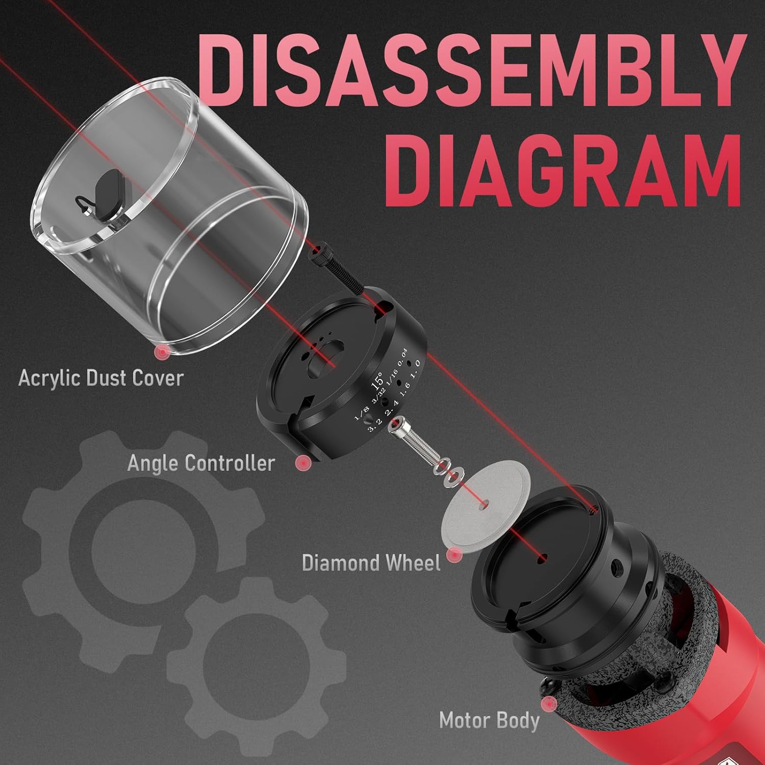 Thumbnail 5 de YESWELDER Tungsten Sharpener 3 angles 110V