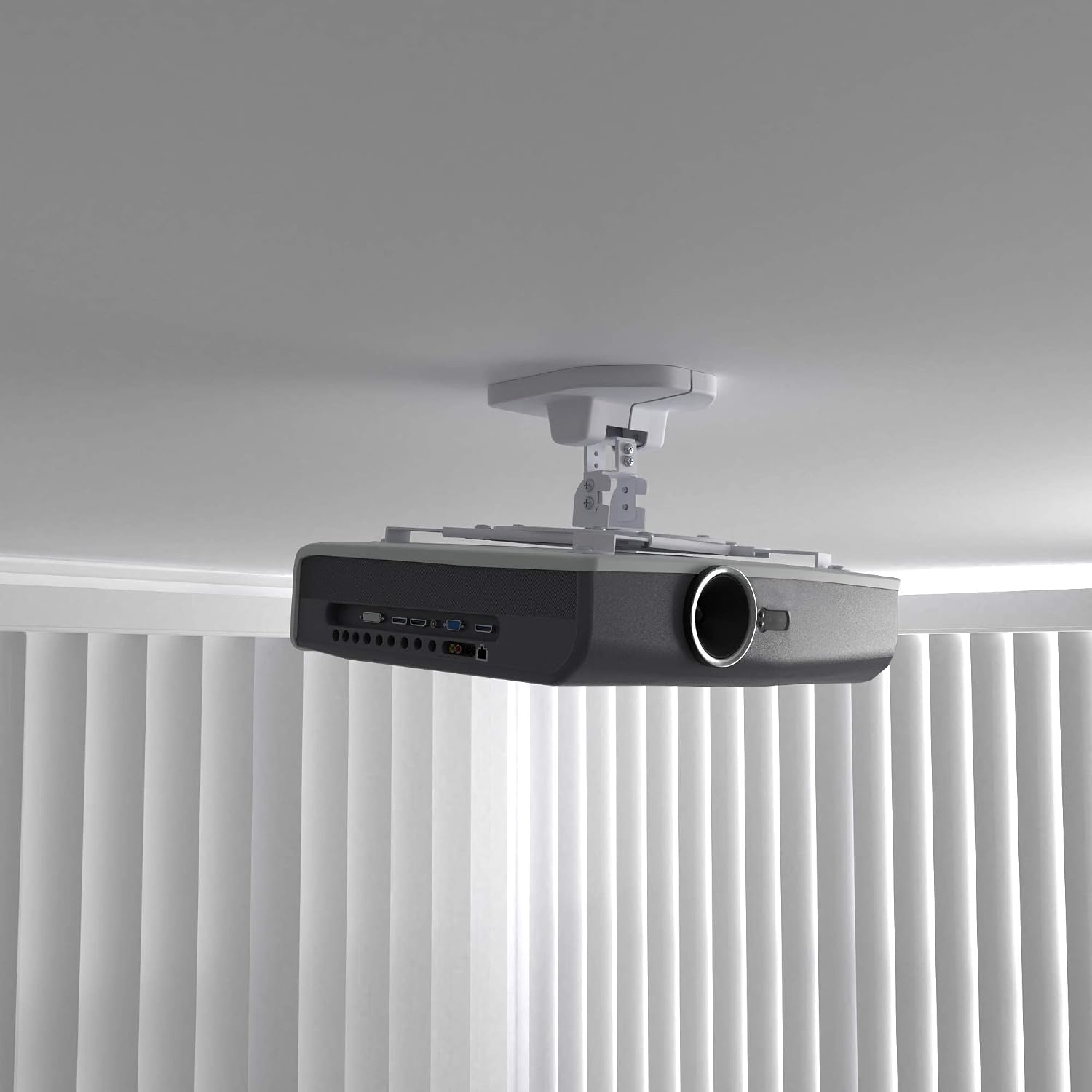 Thumbnail 1 de Amazon Basics Tilting Projector Bracket Mount (Ceiling & Wall) – Universal, White, 15 kg capacity