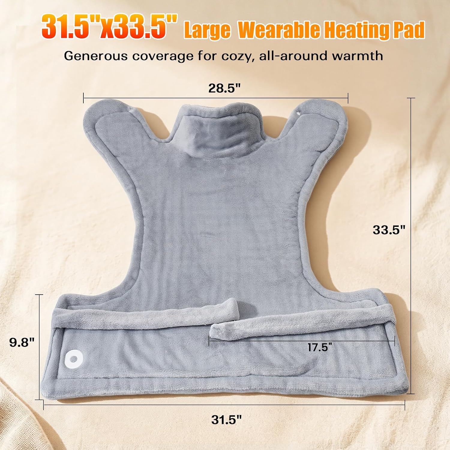 Thumbnail 6 de domucoly HP11-018B Wearable Heating Pad, 6 Heat Settings, 7 Timers, Flannel