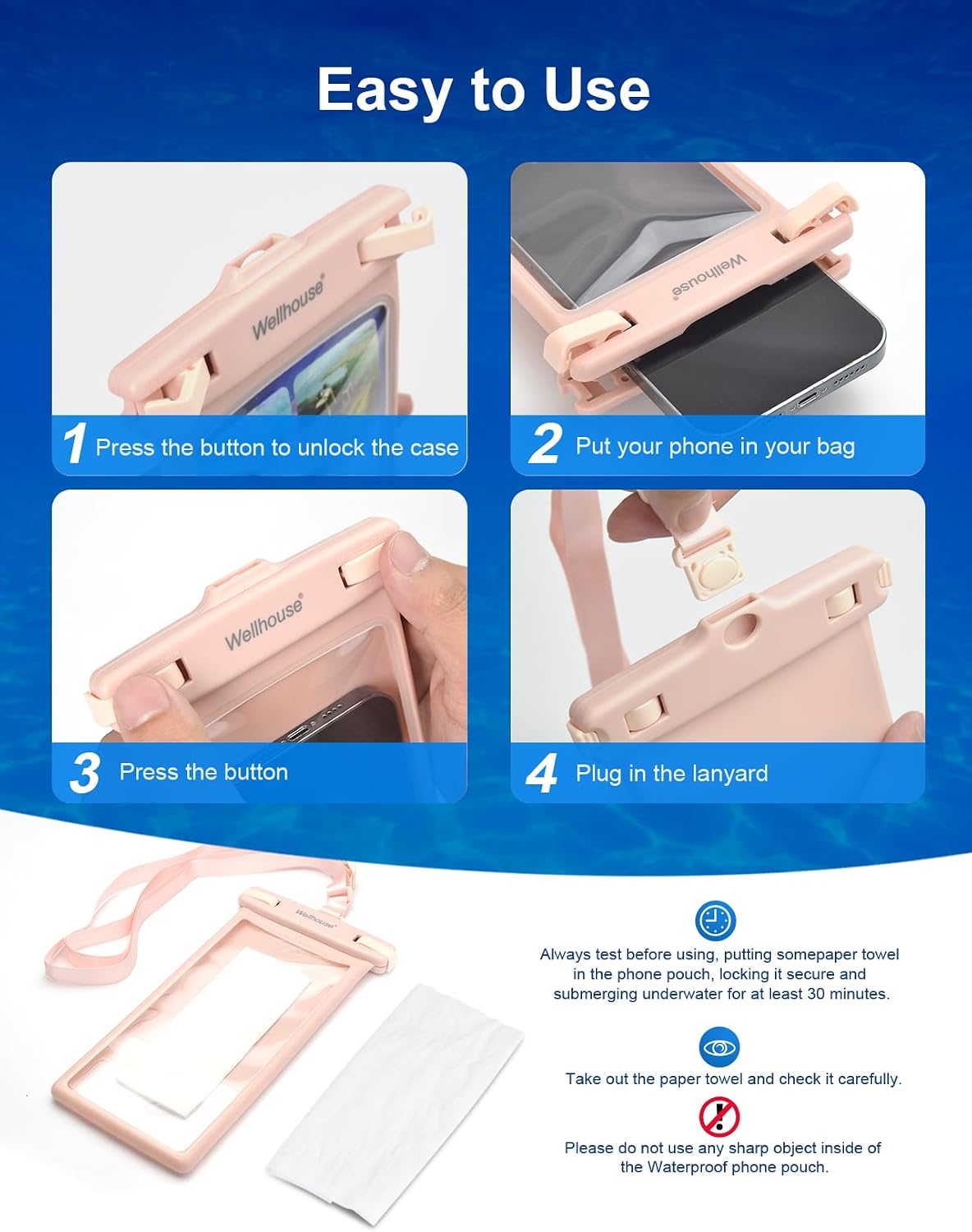 Thumbnail 5 de wellhouse Waterproof Phone Pouch 8-inch 2-pack