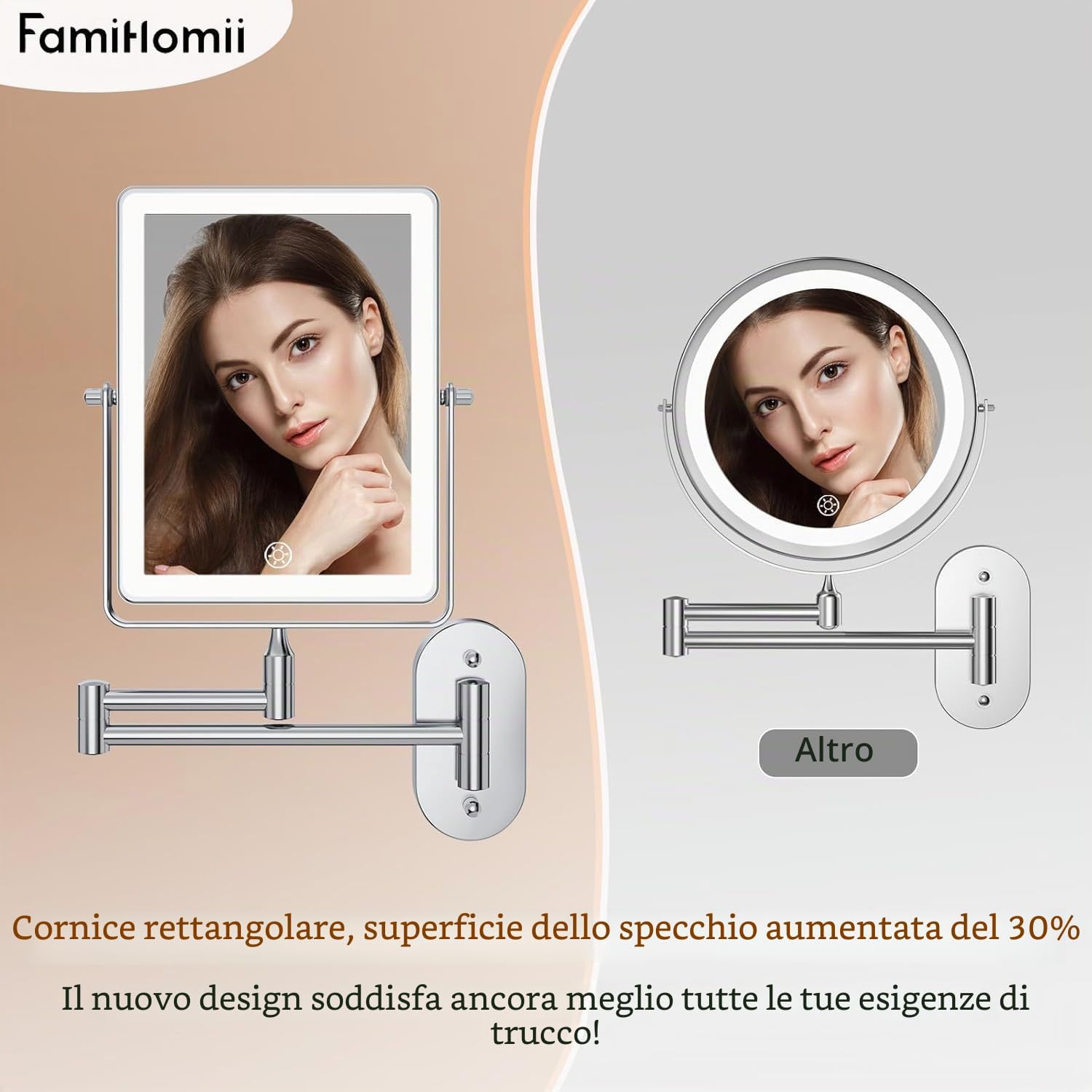 Detalle 1 de Famihomii 5000mAh Specchio cosmetico 1/20X