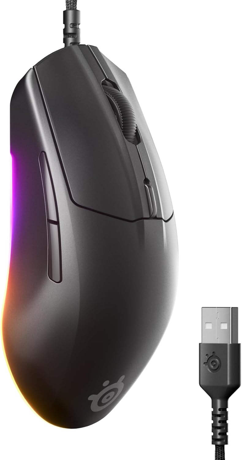 Detalle de SteelSeries Rival 3 Gen 2 8500 DPI gaming mouse