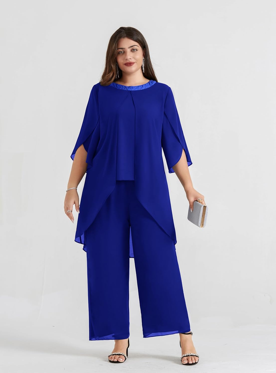 Thumbnail 6 de Hanna Nikole Chiffon Abendanzug für Damen