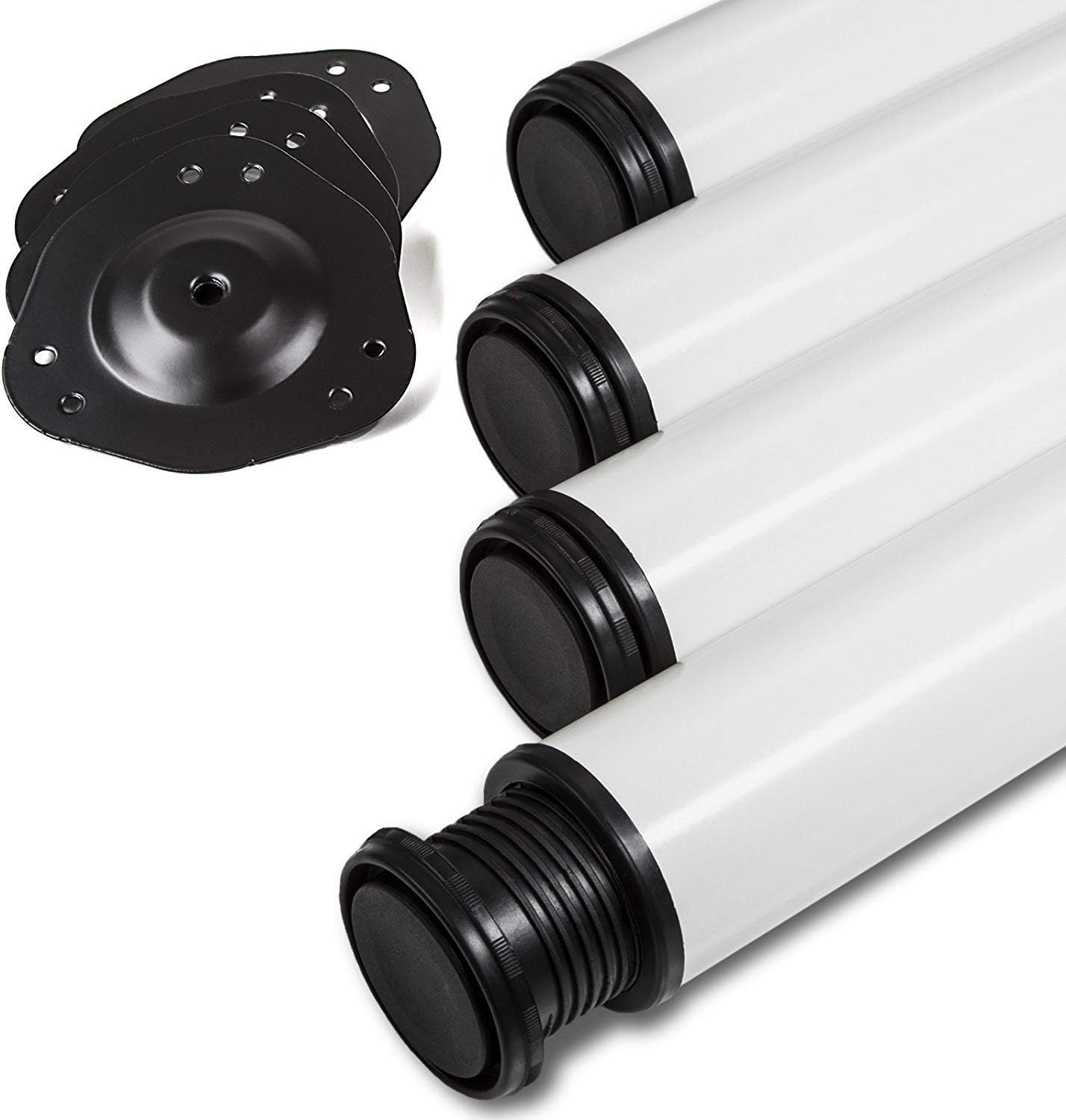 Thumbnail 1 de SOTECH – Set de 4 pieds de table, hauteur 870 mm, Ø60 mm, blanc
